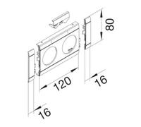 hager Tehalit Cache 2 voies, OT 80, lg GB080217035 Quantité:1