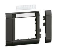 hager Tehalit Cadre de recouvrement modulaire OT80, hfr, BS, gris/noir GR0802A9011 Quantité:1