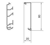 hager Tehalit Partie supérieure de goulotte plinthe pour SL 20x80mm vw SL20080219016 Quantité:2