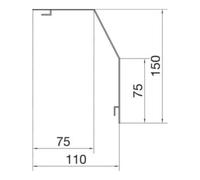 hager Tehalit Profil de recouvrement 2 m RK 150 rws Quantité:2