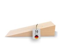 haggiy Cale en Bois Dur - Set de Cales en Bois - Cales en hêtre Naturel - Butoir de Porte - Idéal pour Les Meubles, Le Montage, Le Bricolage - (LxLxH) 125 x 45 x 30 mm (10 Pcs.)
