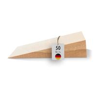 haggiy Cale en Bois Dur - Set de Cales en Bois - Cales en hêtre Naturel - Butoir de Porte - Idéal pour Les Meubles, Le Montage, Le Bricolage - (LxlxH) 100x40x25 mm - 50 pcs.