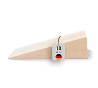 haggiy Cale en Bois Dur - Set de Cales en Bois - Cales en hêtre Naturel - Butoir de Porte - Idéal pour Les Meubles, Le Montage, Le Bricolage - (LxLxH) 90 x 30 x 25 mm (10 Pcs.)