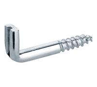 haggiy Crochet à Visser 4,5x30mm - galvanisé, droit 25 pieces | Pitons à visser, vis crochet, petits crochets à visser pour bois, tableaux, meubles et étagères