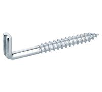 haggiy Crochet à Visser 5,8x65mm - galvanisé, droit 25 pieces | Pitons à visser, vis crochet, petits crochets à visser pour bois, tableaux, meubles et étagères