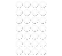 haggiy Lot de 28 Capuchons Autocollants pour Meubles - Diamètre : 20 mm - Blanc Cristal