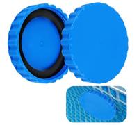 HAGNA 2 Pièces Bouchon Vidange Piscine, Fermeture Hivernale Pour Intex Et Bestway, Fermeture Hivernale Pour Piscines Bouchon D'Étanchéité D'Hiver, Avec Joints, Résistantes Au Gel Et Étanches(Bleu)