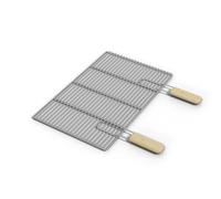 HAGO Grille de barbecue rectangulaire en acier inoxydable - 54 x 34 cm - Grille de rechange - Universelle - Avec poignées - En acier inoxydable - Massif - Barbecue à gaz - Barbecue au charbon