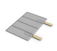 HAGO Grille de barbecue rectangulaire en acier inoxydable - 60 x 40 cm - Grille de rechange - Universelle - Avec poignées - En acier inoxydable - Massif - Barbecue à gaz - Barbecue au charbon