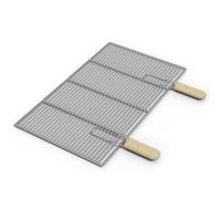 HAGO Grille de barbecue rectangulaire en acier inoxydable - 67 x 40 cm - Grille de rechange - Universelle - Avec poignées - En acier inoxydable - Massif - Barbecue à gaz - Barbecue au charbon