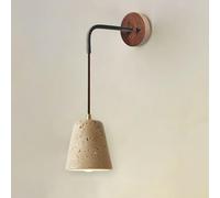 HAIDU Applique murale en pierre naturelle, style industriel moderne, douille E26, hauteur réglable, luminaire décoratif pour chambre, salon ou coiffeuse