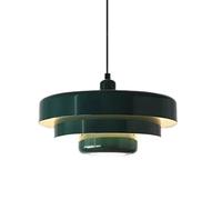 HAIDU Lampe Suspendue de Style Minimaliste français, Lustre à tête Unique avec Base E27, Abat-Jour créatif en métal Multicouche, luminaires décoratifs pour Hall d'exposition, Bureau, Salon