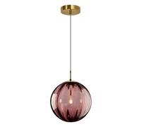 HAIDU Luminaires de Plafond à vis E27, Abat-Jour de Lampe Suspendue en Verre coloré sphérique créatif, Lustre de Style Minimaliste français, Suspension de décoration de Balcon de Bar KTV