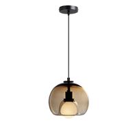 HAIDU Suspension à vis E27 à tête Unique, Lampe Suspendue créative en Verre à Transmission de lumière élevée, Lustre de Style Minimaliste français, luminaires décoratifs pour Studio, hôtel, restauran