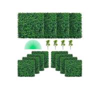 VEVOR Panneaux de Buis Artificiels 20X20pouce Haie Artificielle Réaliste 12pcs Protection UV Panneaux Muraux de Haie de Buis Construction Solide Frais Faux Feuillage Toile de Fond Décoration Murale