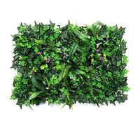 Haie Artificielle Plante Verte, 40x60cm Panneaux artificiels de haie de Feuille de Lierre Faux Rouleau dépistage de confidentialité décor de clôture de Jardin, Simulation Herbe Verte Plantes à Gazon