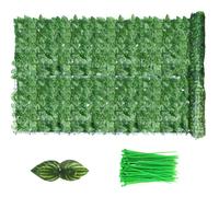 Haie artificielle rouleau 1x5 m, Feuillage pastèque, Brise-vue pour balcon jardin terrasse - Vert
