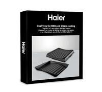 Haier Plaque 2IN1 pour fours - Produit multifonction pour barbecue et cuisson à vapeur avec design concave/convexe unique, pour étendre vos options de cuisson, 32 x 37,6 cm.