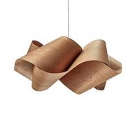 HAIIQU Suspension De Café Bohème Plafonnier avec Abat-Jour en Peau De Bois Naturel Suspension Au Design Unique Appareil D'éclairage Industriel pour La Salle À Manger De Barre De Chambre À