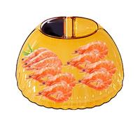 Hailerio Assiette À Sushi | Plat De Cuisine Réutilisable Avec Compartiments | Plats À Sushi Avec Soucoupe À Sauce,Pour Pâtes, Fruits, Snacks, Légumes, Apéritifs De Fête, Salade Et