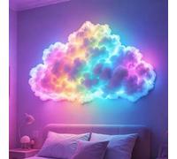 Hailerio Décoration Lumineuse LED Nuages D'orage À Monter Soi-même, Kit D'éclairage Nuages 3D Avec Effets Lumineux Multicolores Lampe Chevet Thundercloud Éclairage D'Ambiance Pour Bureau Salon Maison
