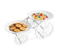 Hailerio Support de Service à Étages - Support Creux Élégant En Forme De Calèche - Présentoir à Cupcakes | Pour Amuse-Bouches Chocolats Bonbons Buffet Mariage Thé De L'Après-Midi Réunion