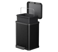 Hailo 0619-260 Hailo Collecteur de déchets à pédale Öko uno plus M, 17 L, noir