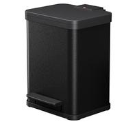 Hailo 0622-260 Hailo poubelle à pédale Öko duo plus M, 2x9 L, noir