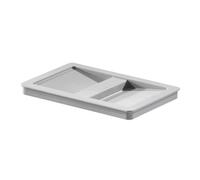 Hailo 1068589 Couvercle, Plastique, Compatible avec Seau intérieur 7,8 et 10 L, biodeckel avec poignée Creuse, Gris Clair
