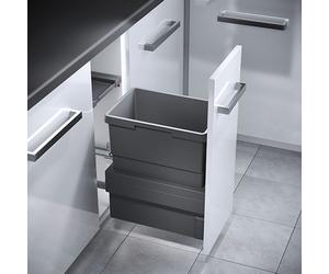 HAILO 3608311 : Tri sélectif pour déchets, 30 litres, système CARGO SYNCHRO, à partir d'une largeur de meuble de 30 cm