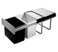 HAILO 3640-00 : Tri sélectif pour déchets, capacité 36 litres (2 x 18 litres), système tandem gain de place, à partir d'une largeur de meuble de 40 cm