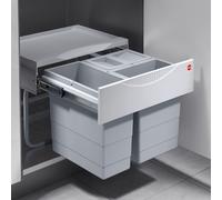 Hailo 3644731 - AS Raumspar Tandem S - 12L/8L/8L/couvercle Collecteur de déchets