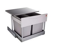 Hailo 3644801 Poubelle, Plastique, Gris, 36,7 x 55,6 x 37,6 cm 3644801