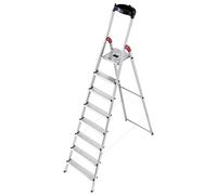 Hailo 8160-601 Escabeau de sécurité en Aluminium L60 Easyclix - Multifonction Rigide, Aluminium, 8 Stufen