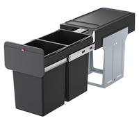 Hailo Abfallsammler 3101000 EcoLine Design L schwarz 2x 14 Liter