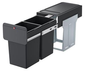 Hailo Abfallsammler 3101000 EcoLine Design L schwarz 2x 14 Liter