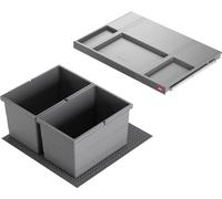 Hailo Allegro Système Panier 2x14 L pour tiroir de cuisine 60 cm Métal-Plastique