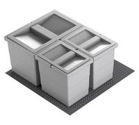 Hailo Collecteur de déchets 3201624 Allegro 220 Insert 2x 6.5 + 14 L Gris clair