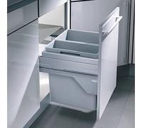 Hailo Collecteur de déchets 3610521 CS Slide Euro-Cargo-S 30 + 19 litres