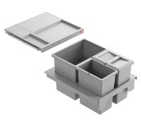 Hailo Collecteur de déchets 3620461 Separato-K 450 Insert 2x 8 + 18 litres gris clair