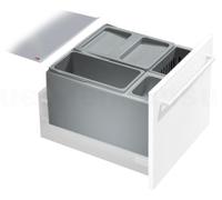 Hailo Collecteur de déchets 3630451 XX Inset Rehausse XXL 18 + 12 + 4.1 litres