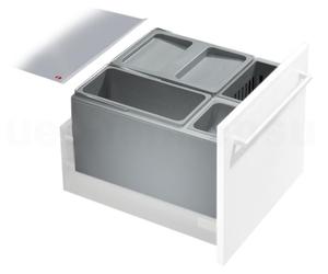 Hailo Collecteur de déchets 3630451 XX Inset Rehausse XXL 18 + 12 + 4.1 litres