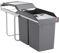 Hailo Collecteur de déchets 3650102 TA Swing A Tandem 2x 15 litres avec couvercle