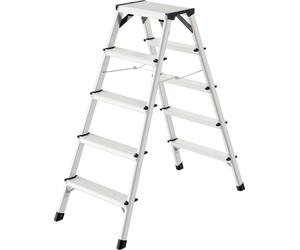 Hailo D60 StandardLine Escabeau double avec 2x5 marches striées antidérapantes