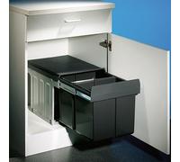 Hailo Double Master 2 DS. Collecteur de déchets, anthracite. - Poubelle