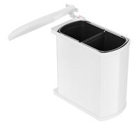Hailo Poubelle encastrable Duo 3416 – 2 bacs de 16 L – Blanc