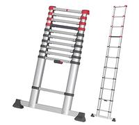 Hailo Échelle télescopique T80 Aluminium 11 marches Barre de stabilisation 103-322 cm