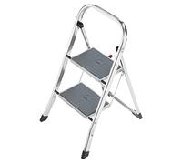 Hailo-Werk Hailo K30 - Echelle pliante - 2 marches - Hauteur de travail : 2,25 m - Aluminium - Aluminium avec marches noires (4392-801)