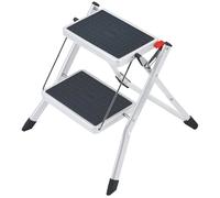 Hailo Marchepied pliant MK60 4310-001 plastique Hauteur de travail 2,44 m Blanc/Anthracite 3,6 kg