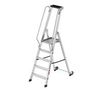 Escalier de plateforme Hailo en aluminium, modèle Master P80, 5 marches